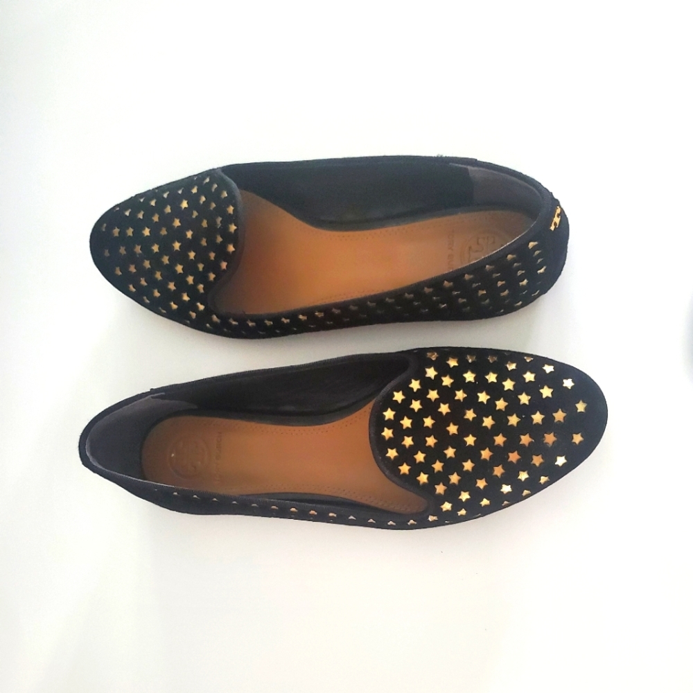 Tory Burch Olymbia Suede Star Embellished Flat